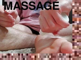 Foot massage foot worship