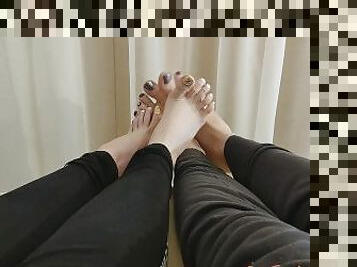 Female and Ts feet and footjob #shorts