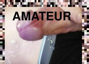 Come watch me blow a HUGE CUMLOAD on my stomach, NICE THICK COCK Solo Male Jerking Off
