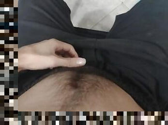 Flashing my hairy dick