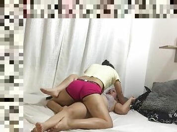 traseiros, teta-grande, velho, cona-pussy, lésbicas, latina, mãe, dedos, beijando, jovem18