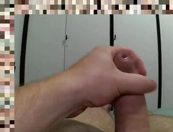 slow foreskin play on uncut tight cock