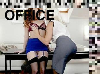 cul, gros-nichons, bureau-office, secrétaire, babes, lesbienne, milf, pornstar, couple, salope