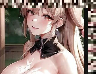 Collection of big tits AI-generated hentai anime art
