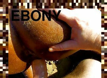 Ebony Bitch Get Fucking And Fisting At Beach - FemdomSex