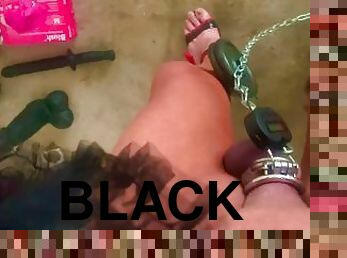 sissy pig kept chained up in its pigpen for chav mistress angel Scarlett black