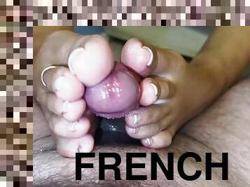 Soften my dirty french pedicured feet from footjob (full video)