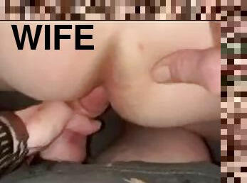 Wife gets fucked by slut in all 3 holes