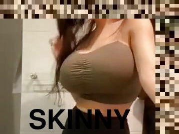 Skinny girls with big fake tits are the best