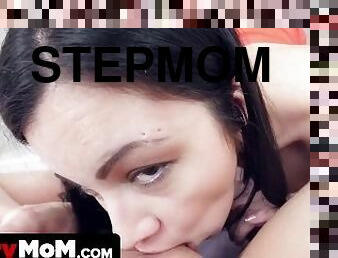 Latina Stepmom Seduces Innocent Stepson