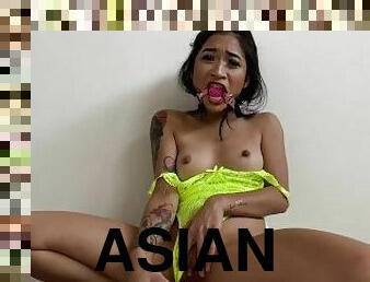 asiatisk, onani, orgasme, amatør, skønheder, sort, par, universitet, naturlig, dildo