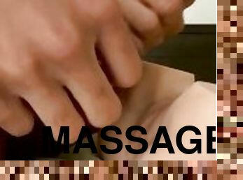 masturbation, chatte-pussy, amateur, énorme-bite, jouet, branlette, massage, point-de-vue, serrée, bite