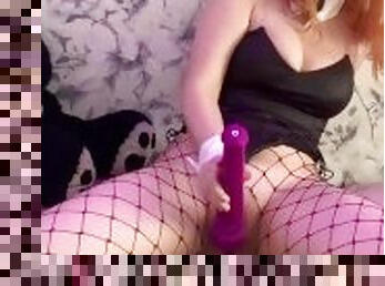 énorme, masturbation, orgasme, chatte-pussy, amateur, ados, jouet, rousse, solo