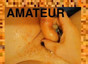 masturbation, amateur, ejaculation-sur-le-corps, énorme-bite, jouet, ejaculation, fétiche, solo, bite