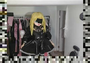 PVC Kigurumi 2B Cosplay Self Bound with Vibrator in Panties