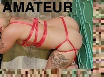 cul, masturbation, amateur, anal, babes, jouet, lingerie, percé, solo, tatouage