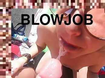 Blonde Blowjob Huge Cock And Cum In Mouth Pov