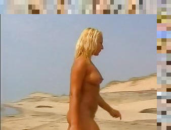 Blonde fucked on the beach