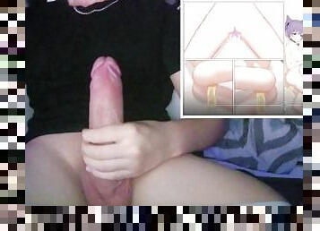 amateur, ejaculation-sur-le-corps, ados, branlette, webcam, hentai, solo, bite