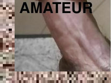 masturbation, amateur, ejaculation-sur-le-corps, énorme-bite, branlette, ejaculation-interne, solo, bite