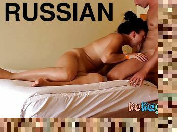 Homemade Russian Couple In A Sensual Fuck