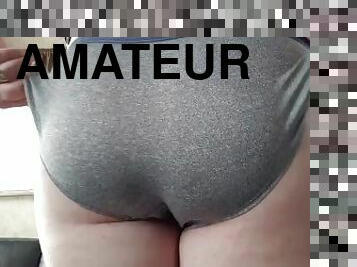 cul, amateur, belle-femme-ronde, joufflue, culotte, bout-a-bout, solo