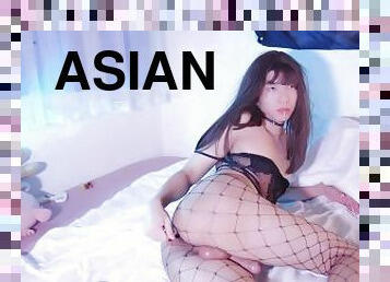 Cute Asian Sissy teasing