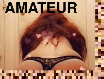 amatör, anal, oyuncak, kadın-iç-çamaşırı, binme, yapay-erkeklik-organı, kıç-butt, tek-kişilik