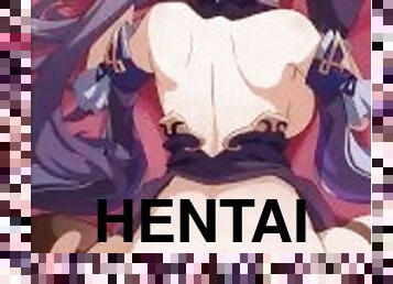 ejaculation-interne, point-de-vue, natte, anime, hentai, sexe-habillé