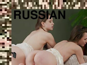 Threesome Orgy With Two Russian Teenies And One Lucky Guy