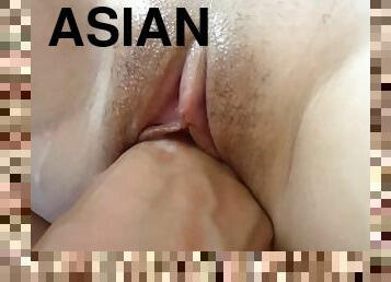 asiatisk, fisting, pussy, student, leke, massasje, creampie, fingret, thai, fetisj