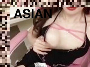 asien, masturbieren, transsexueller, ladyboy, rucken, thai, allein, filipiner