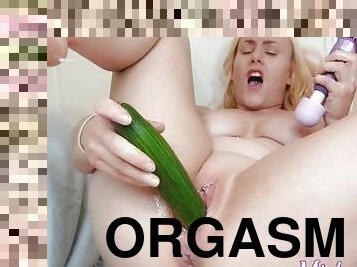 traseiros, orgasmo, cona-pussy, loira, fudendo, musculado, amante, domínio-feminino, vegetal