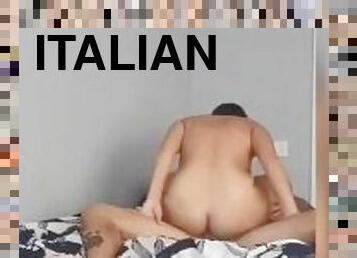 Sexy curvy latina sucks and fucks Italian stallion