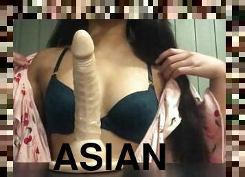 asiatique, masturbation, amateur, babes, jouet, branlette, secousses, sale, solo