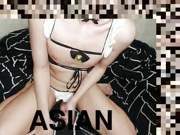 asiatique, femme-de-ménage, masturbation, amateur, anal, jouet, hardcore, gay, ejaculation-interne, thaï