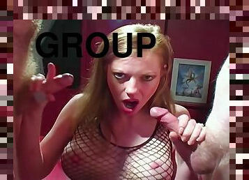 Group Fucked Wearing Her Fishnet Outf