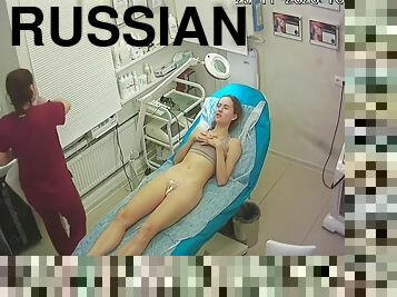 Slim Russian Girl At Depilation