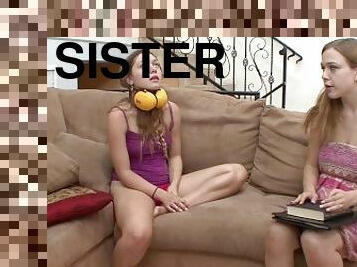 Horny Stepsisters Pussy Licking On Couch