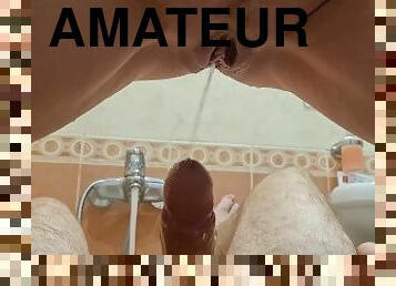 baignade, pisser, russe, amateur, anal, couple, réalité, bite, insertion