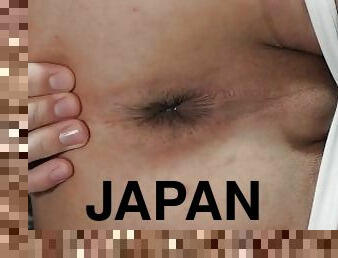 énorme, chatte-pussy, anal, jouet, japonais, gode, bout-a-bout