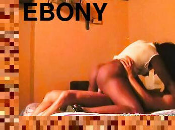 Big Ebony Booty Latina Riding Big White Tourist Cock