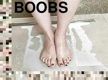الاستحمام, كبيرة-الثدي, هواة, مراهقون, بي-دي-اس-ام, أقدام, وجهة-نظر, غريب, ثدي, صنم