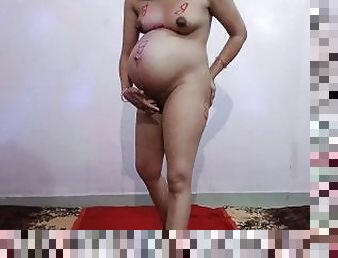 Indian pregnant wife hard pussy pumping