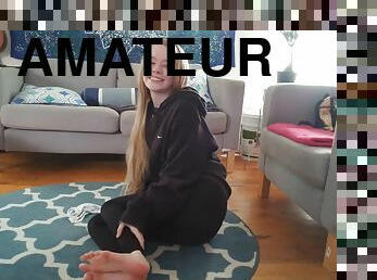 Petite Teen Takes Her White Socks Off And Showcases Her Delicious Feet