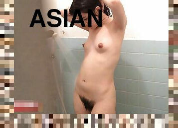 asiatisk, bad, kamera, spion, voyeur, dusch