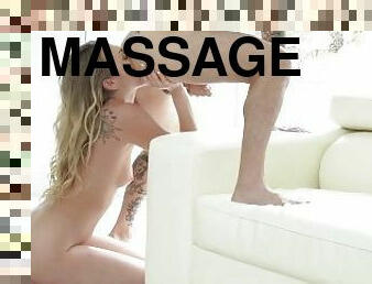 baden, doggy, babe, blasen, beule-schuss, massage, füße, strümpfe, gesichts, blondine