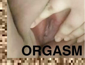 Watch my creamy pussy squirt as I play with my clit