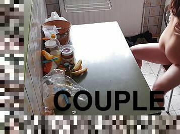 Horny Couple Eating Each Other In The Kitchen