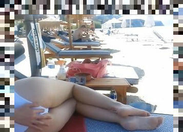 en-plein-air, public, femme, amateur, anal, milf, jouet, cam, plage, voyeur